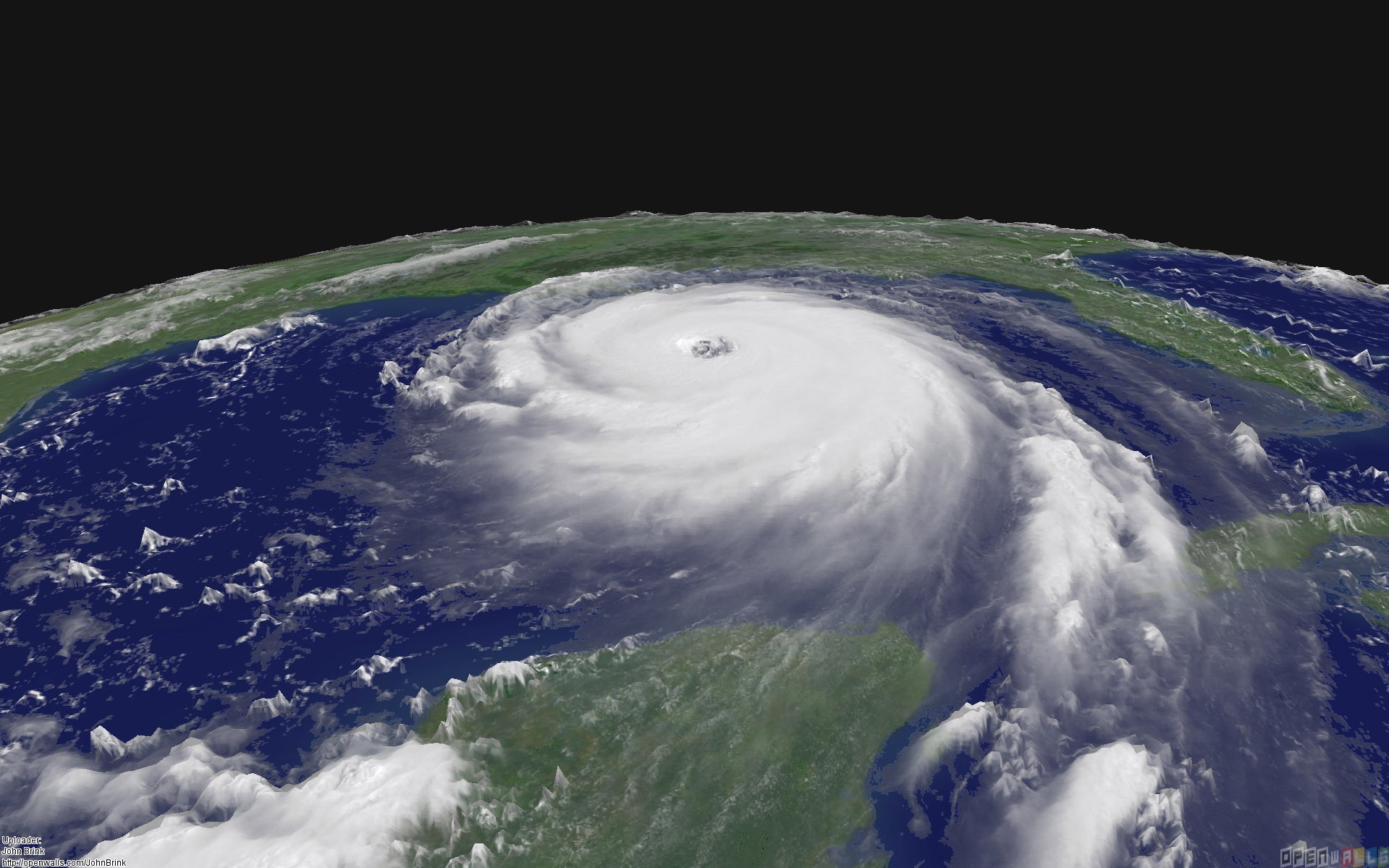 Satellite Image Of Hurricane Katrina Wallpaper