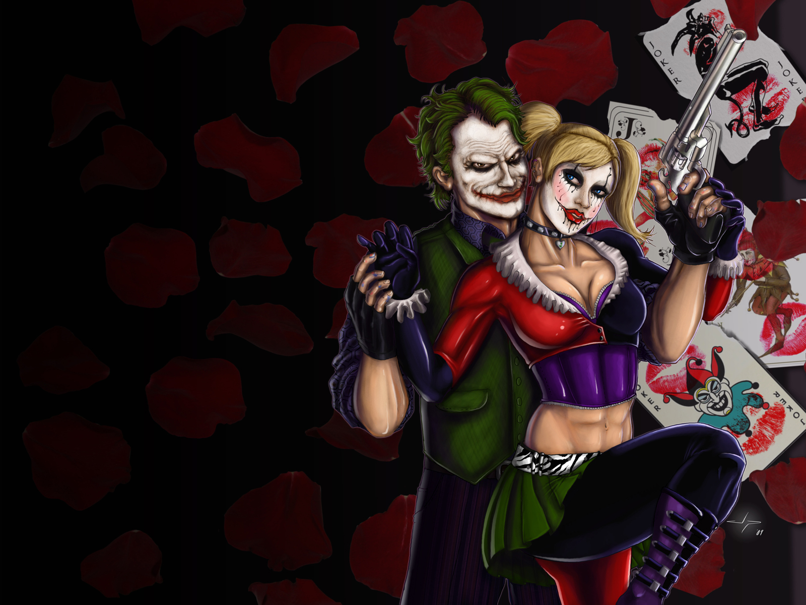 Find more The Joker and Harley Quinn Wallpaper 12554230. 