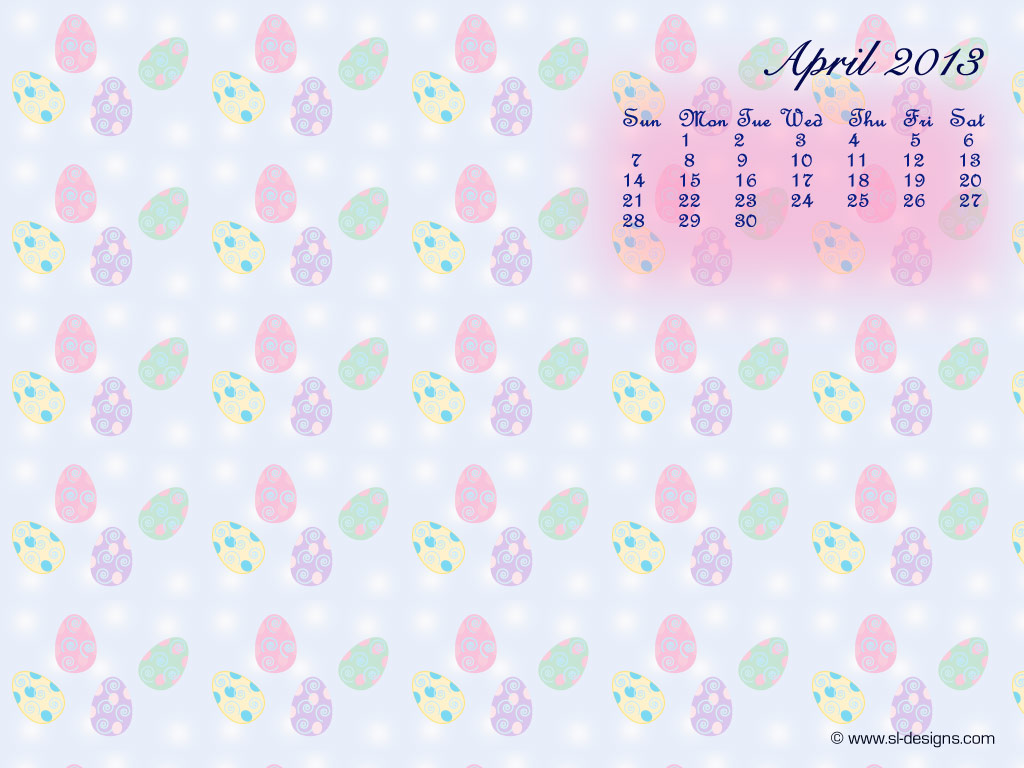 April Calender Desktop Wallpaper