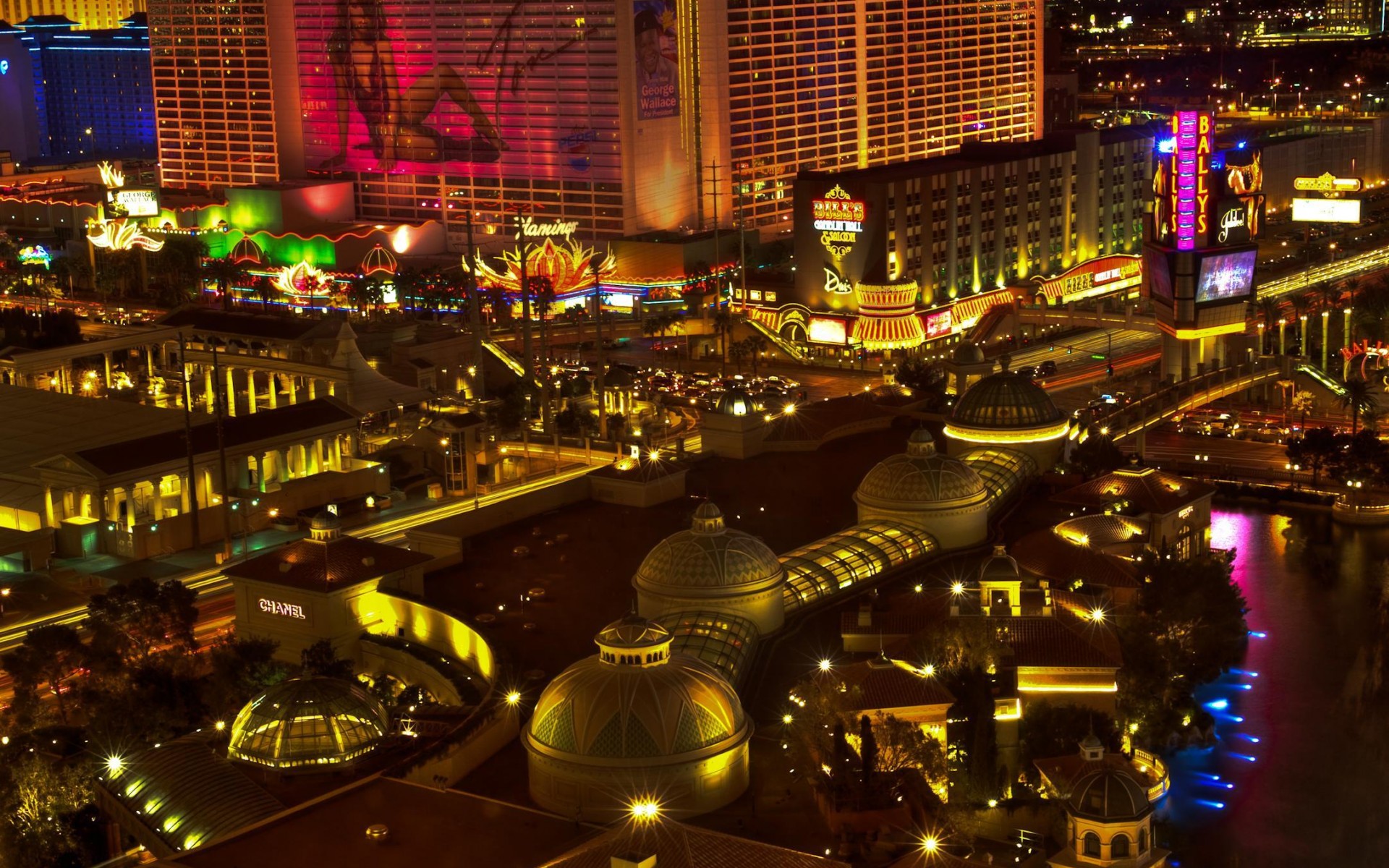 Las Vegas At Night HD Desktop Wallpaper Widescreen High Definition
