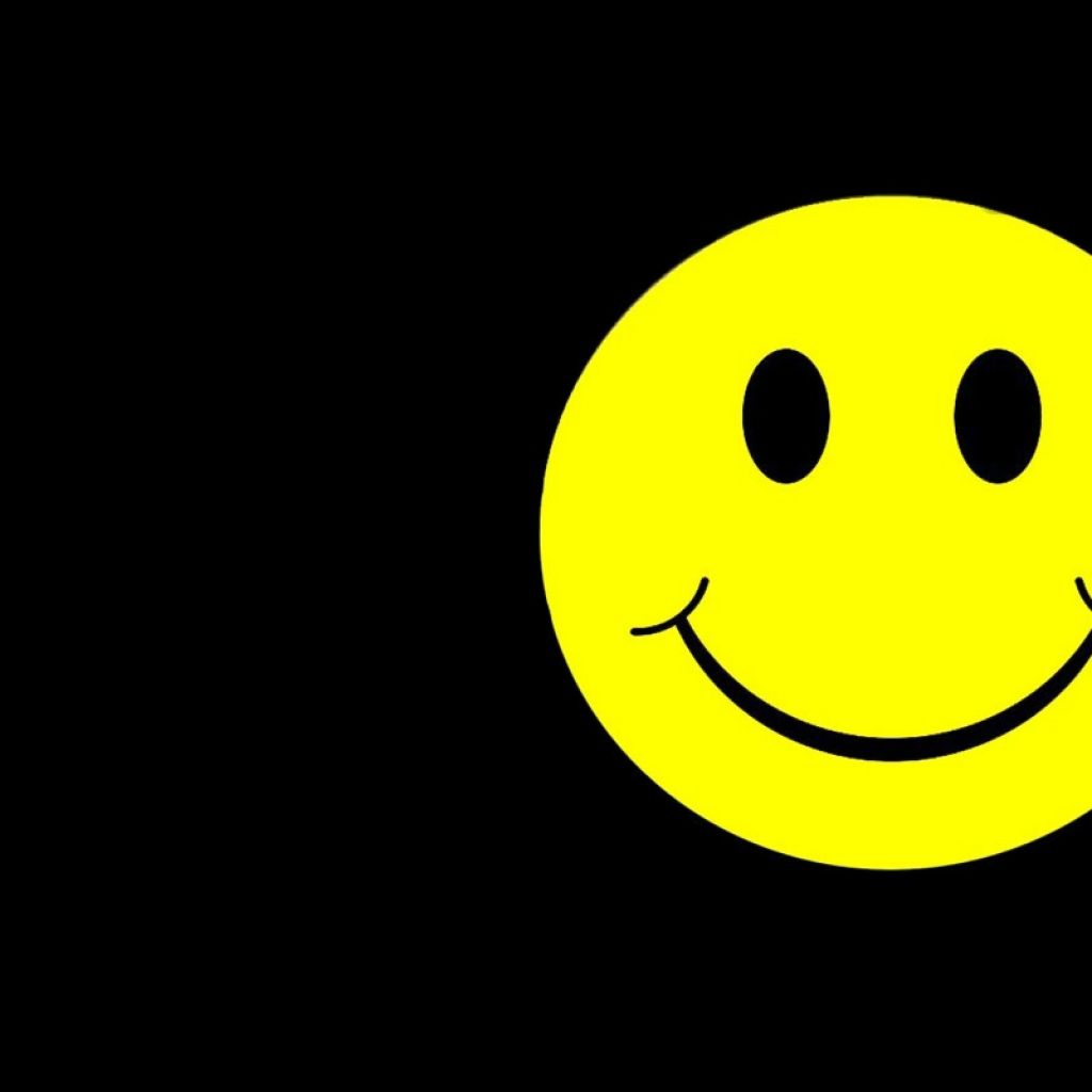 Smiley Face Black Background 1024x1024