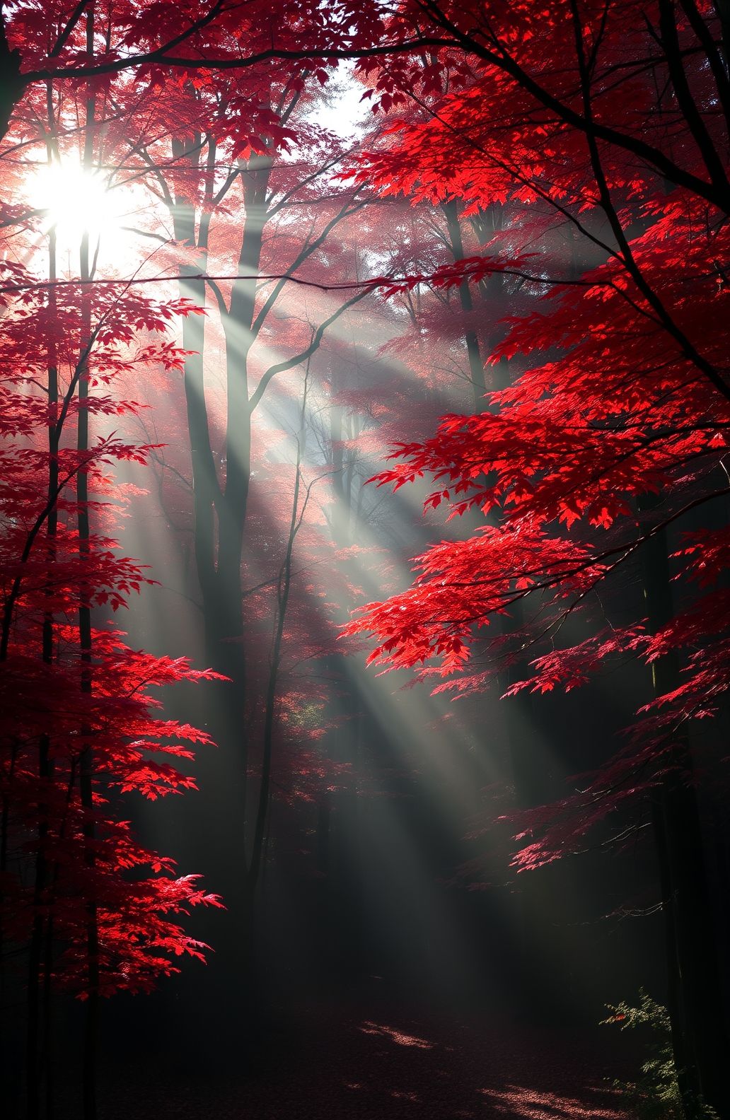 Red Forest Wallpaper