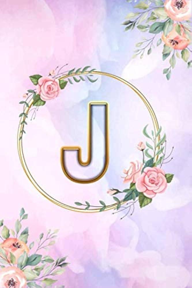 J Initial Monogram Letter Floral Perfect Personalized BirtHDay