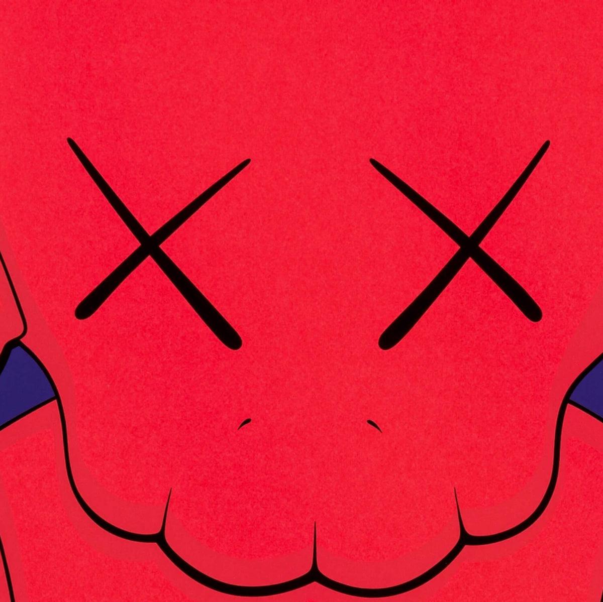 Kaws S What Party Red On Blue Print Hype Museum