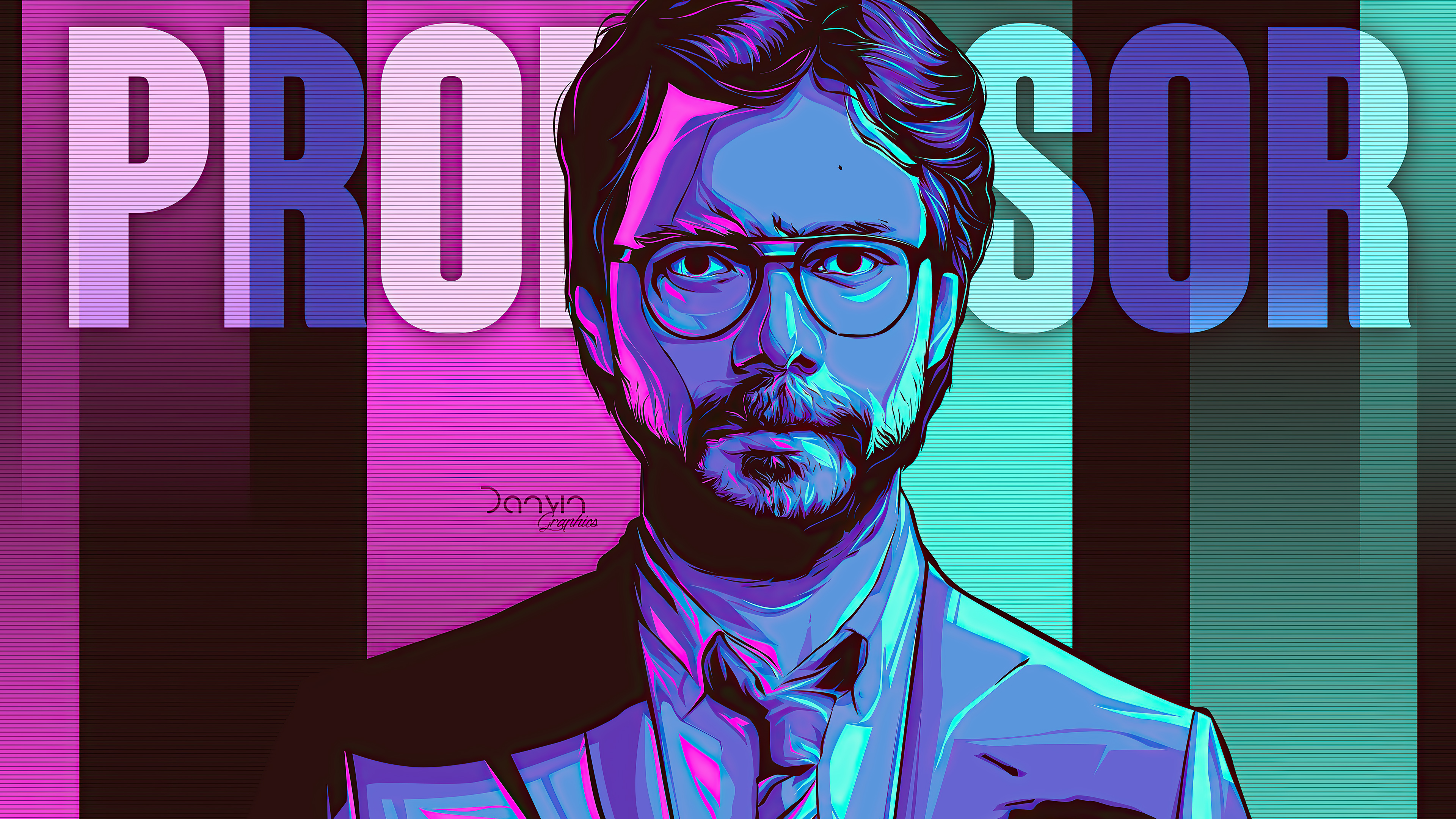 Professor Money Heist 4k HD Wallpaper Image