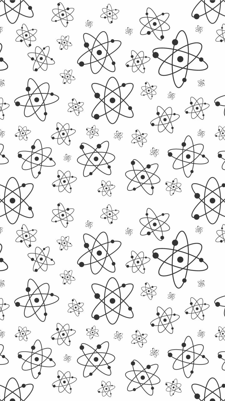 Atom Structure Pattern Minimal Art Wallpaper In