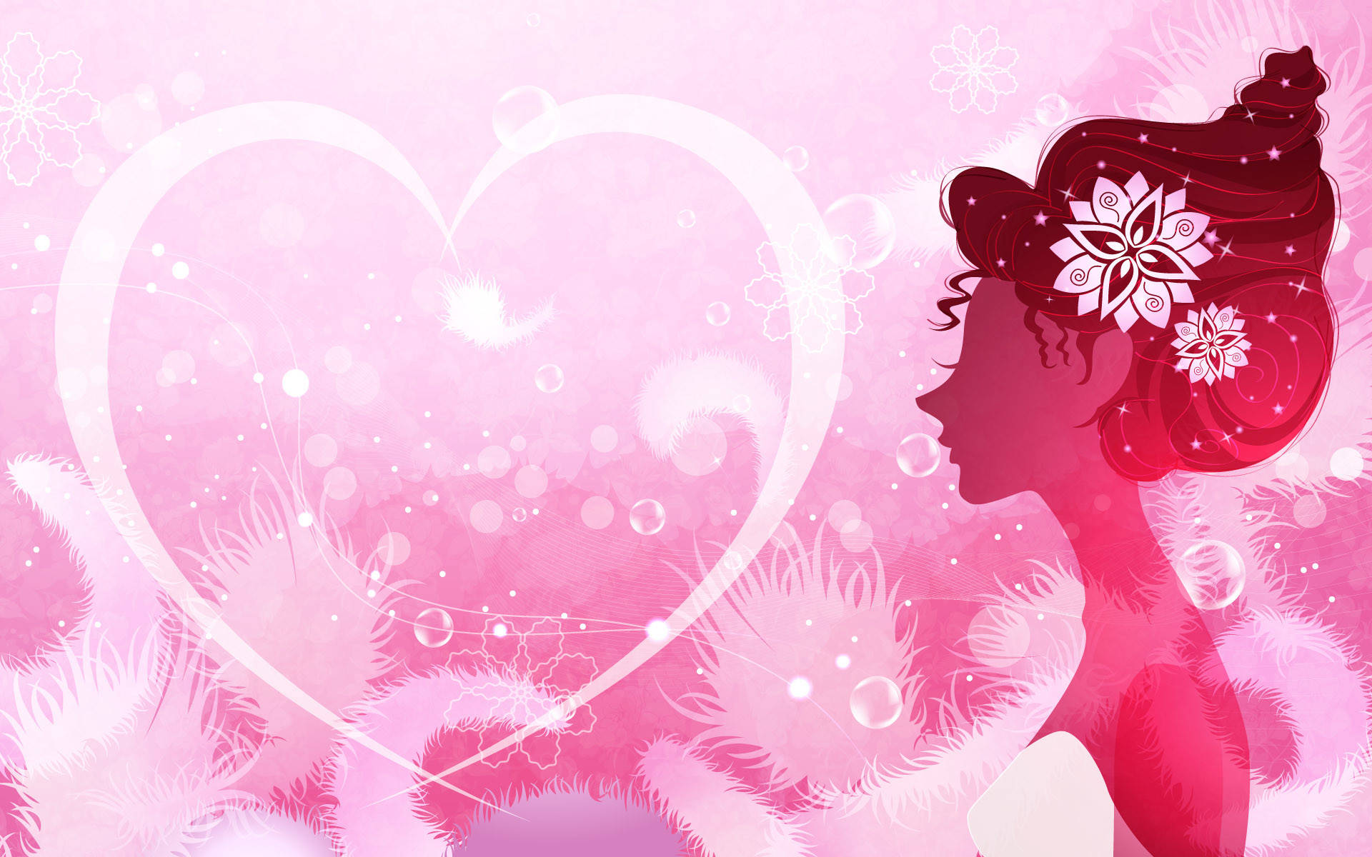 Cute Pink Girl Wallpaper