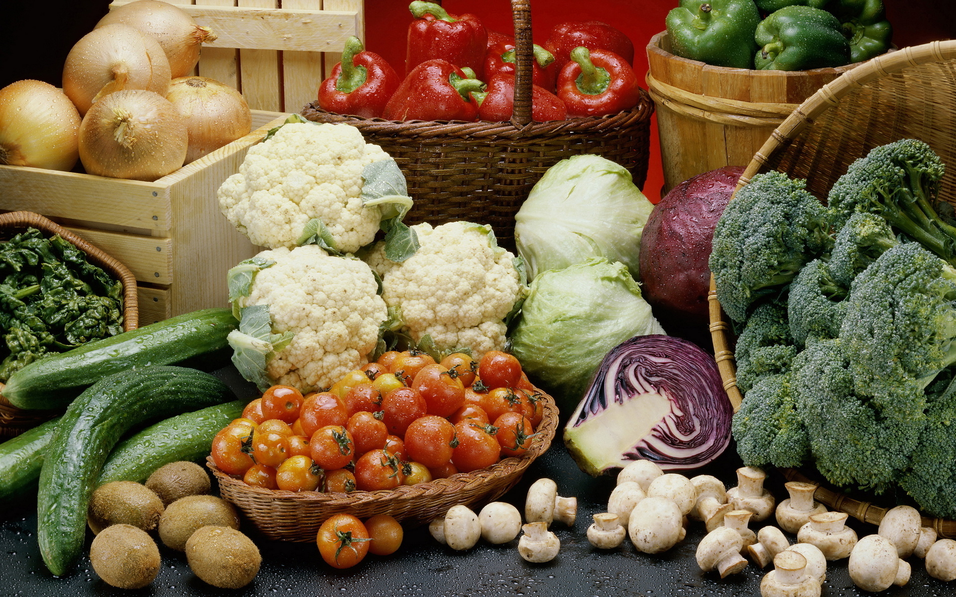 Colorful Vegetable Medley Wallpaper