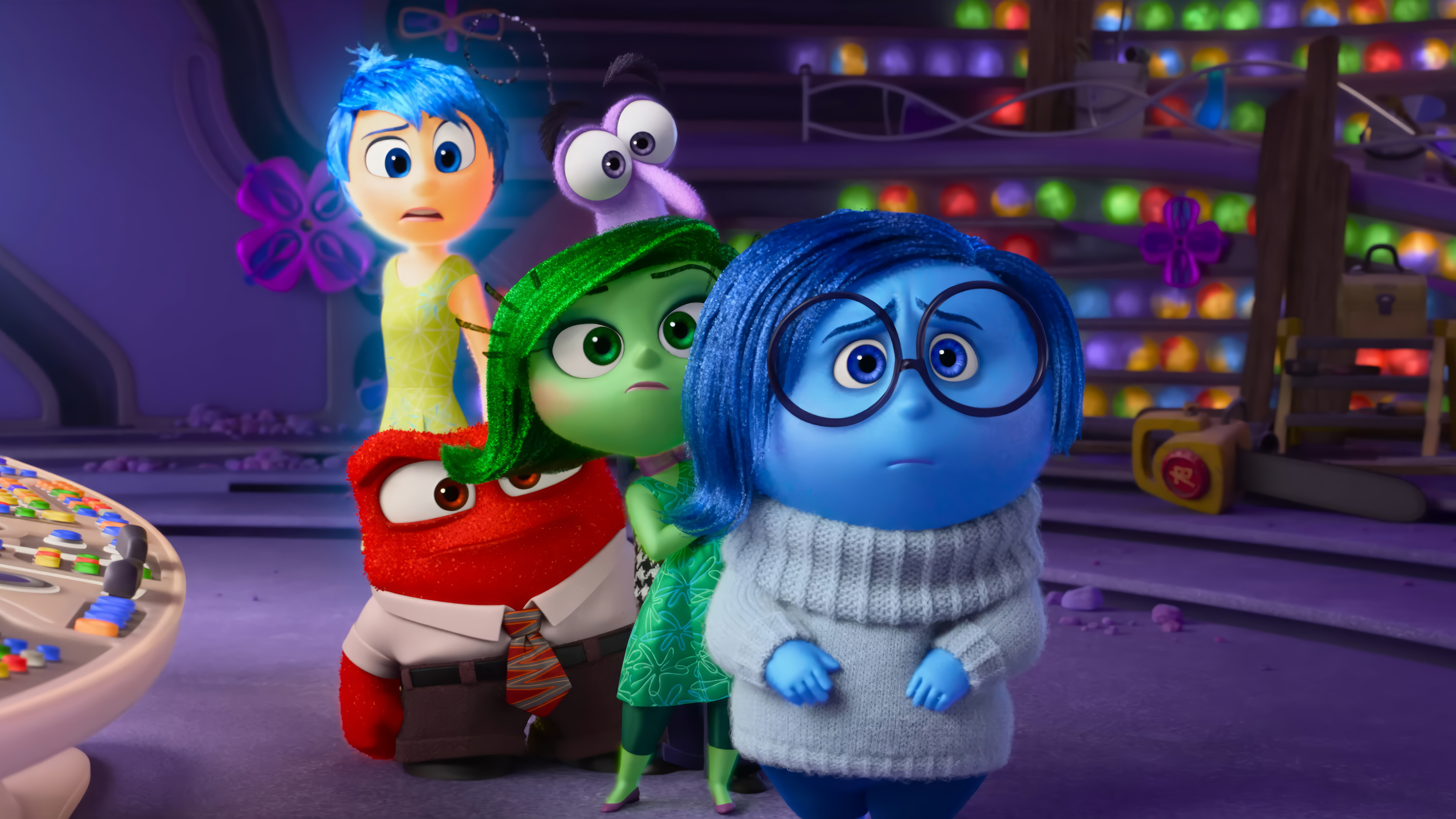 Inside Out Sadness Disgust 4k Wallpaper