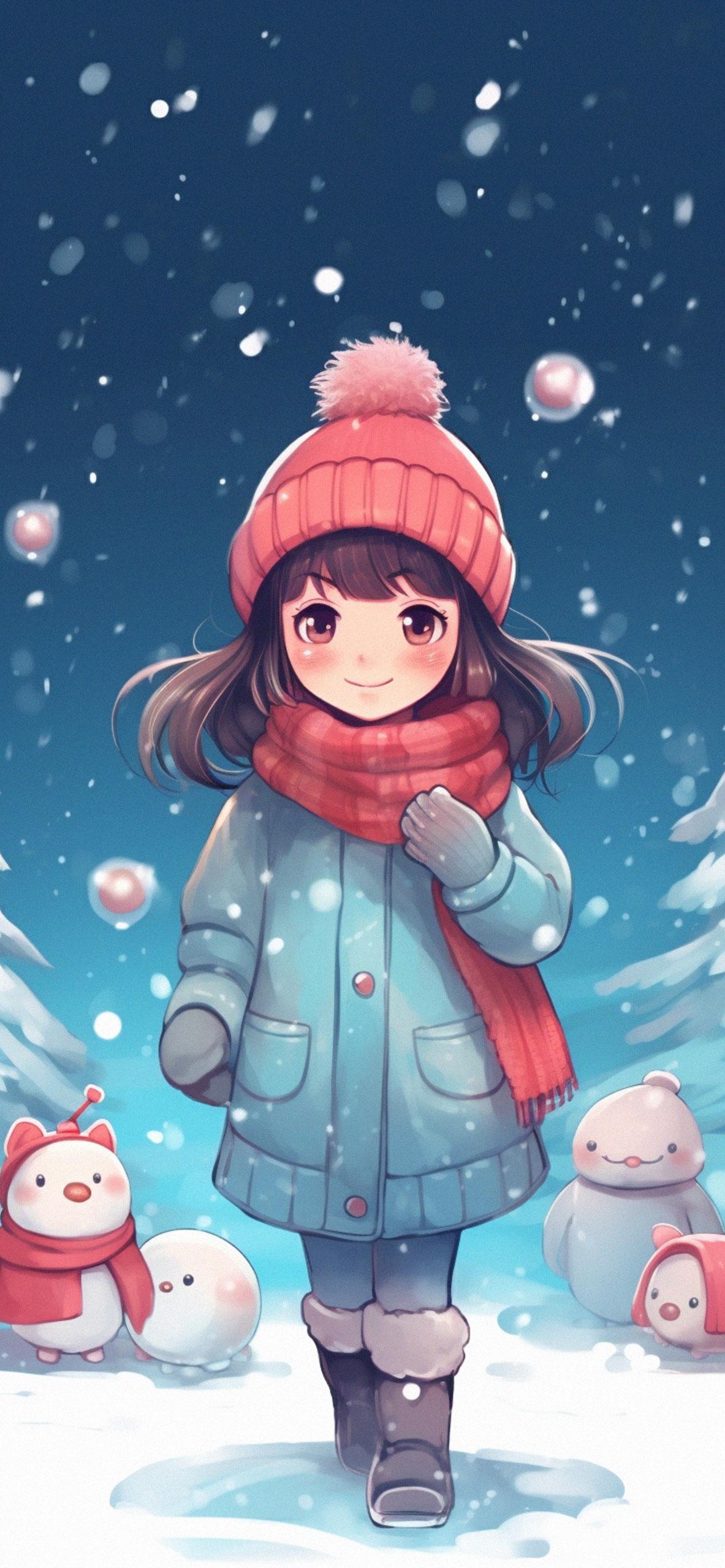 Cute Little Girl Winter Wallpaper Best Christmas HD