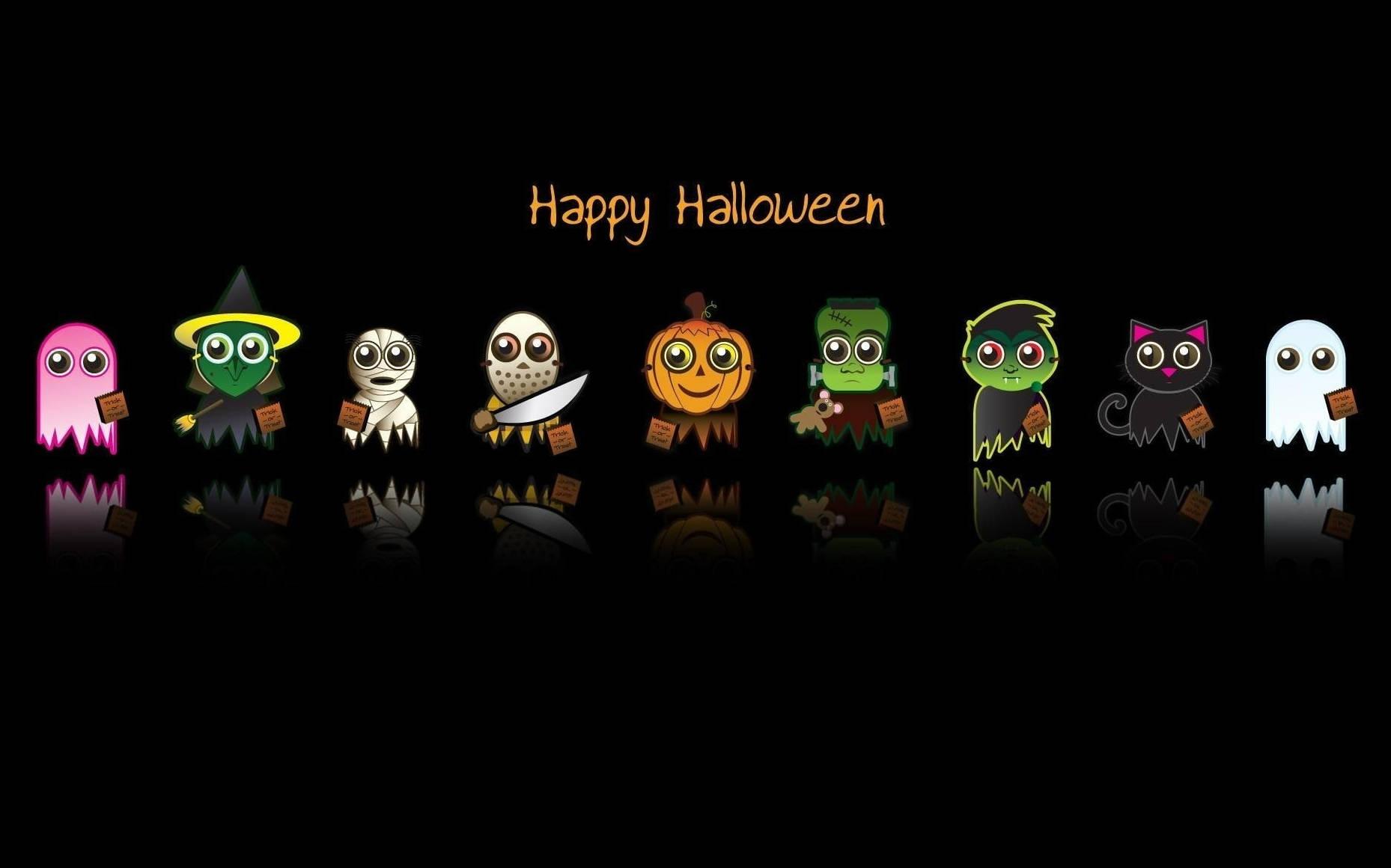 Download Adorable Halloween Characters Bringing Spooky Fun