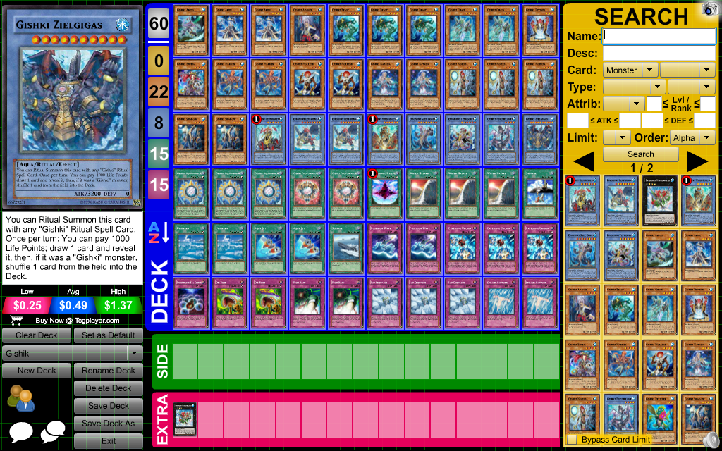 Gishiki Decklist Yugioh Foto