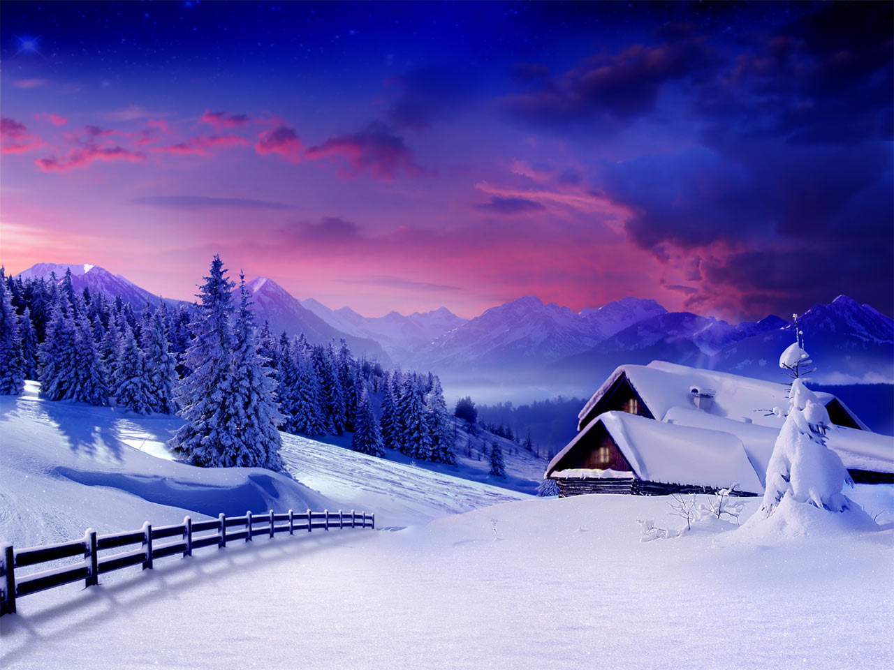 Beautiful Winter Snow Background