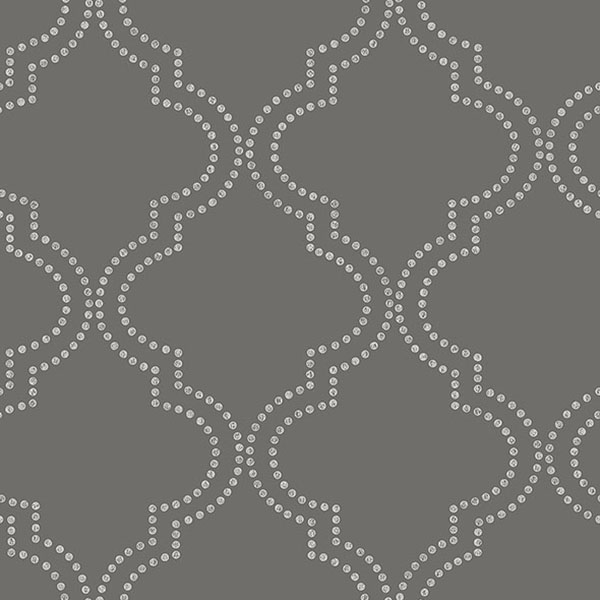 Charcoal Quatrefoil Tetra Symetrie Wallpaper By A