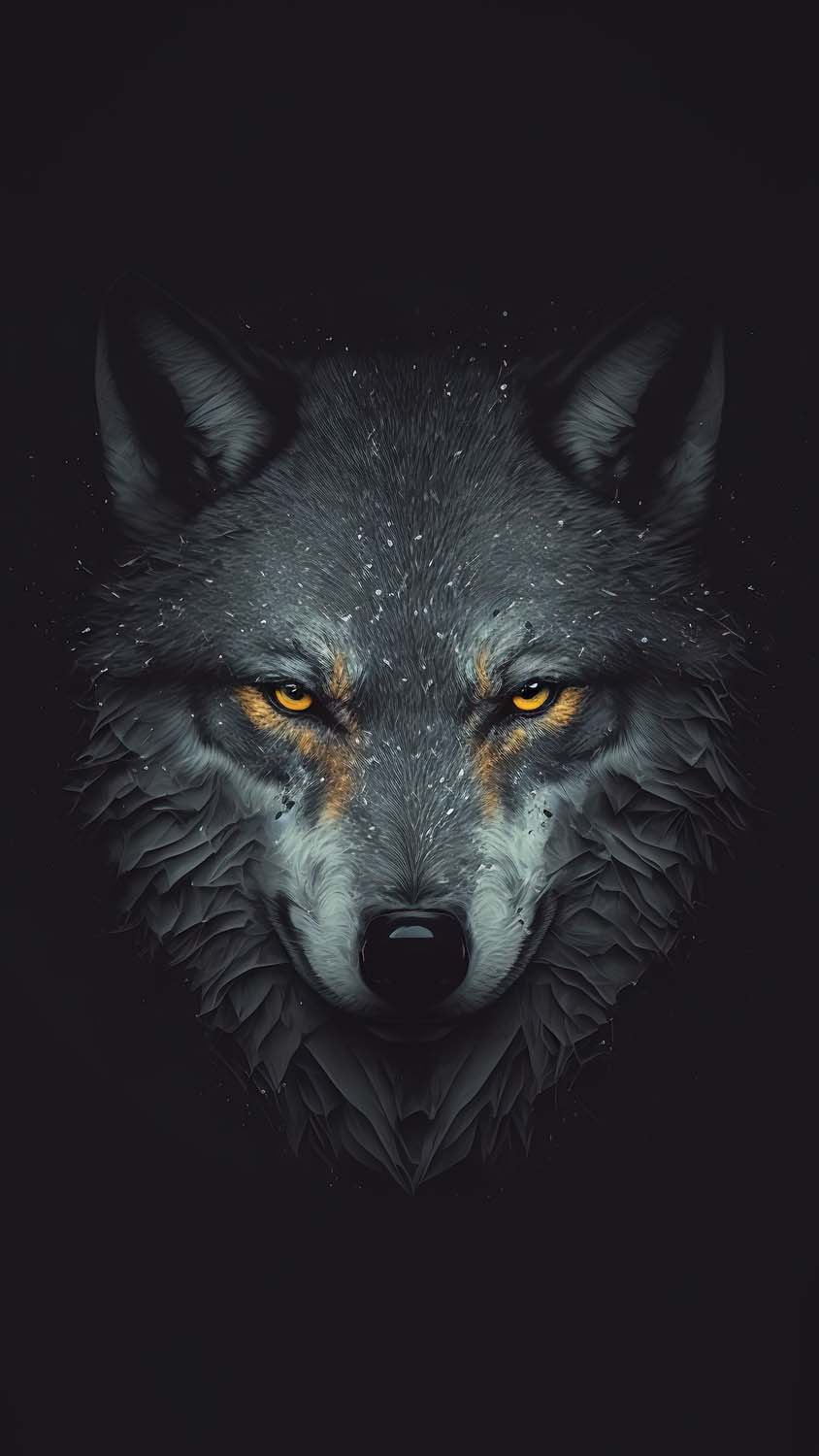 Geometric Wolf iPhone Wallpaper