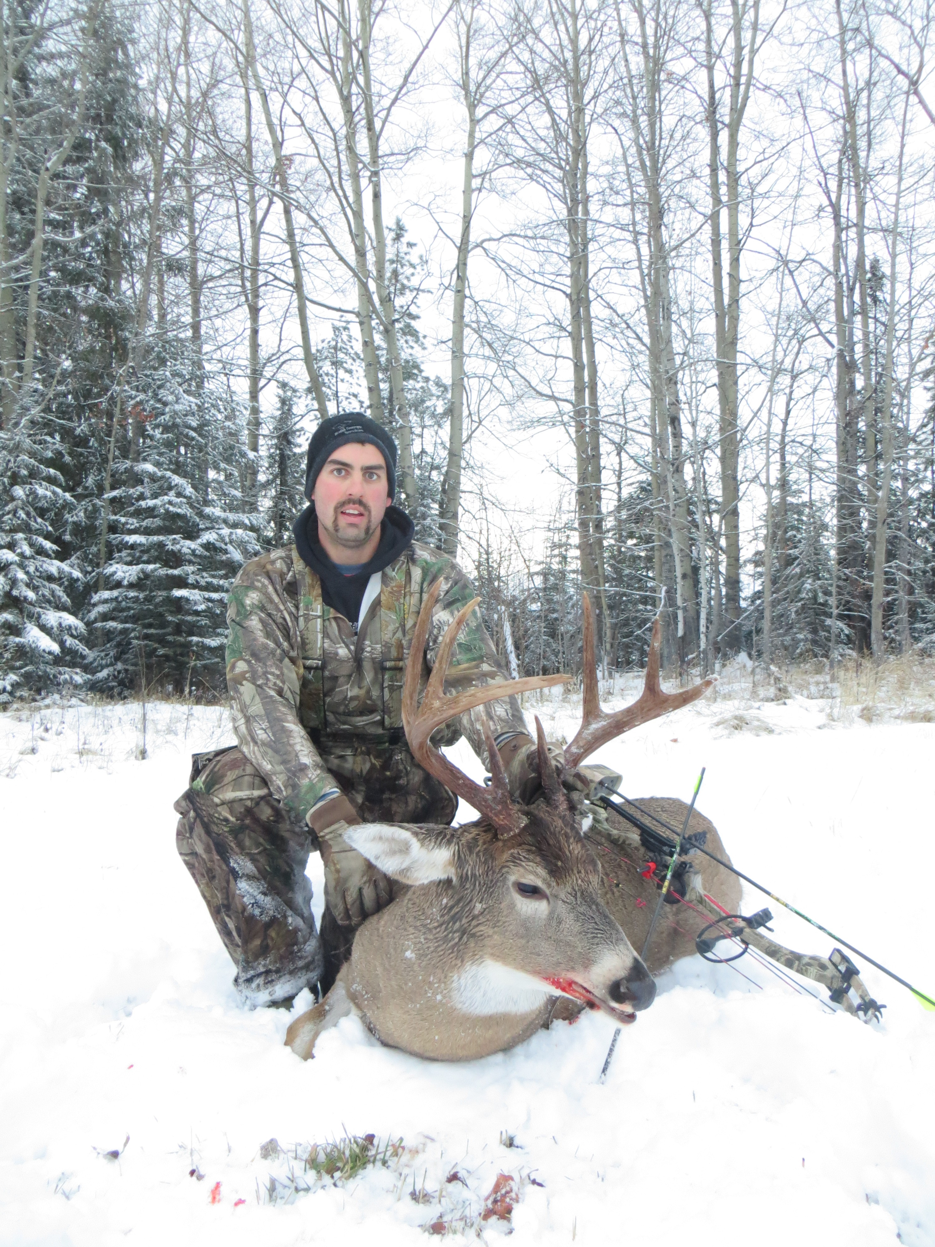 Whitetail Buck In Edson Alberta Canada By Dustin Brown Bowhunting