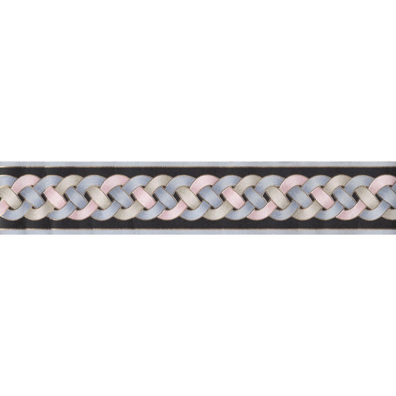 Pack X 5m Plait Border Black Blue Pink By Shand Kydd