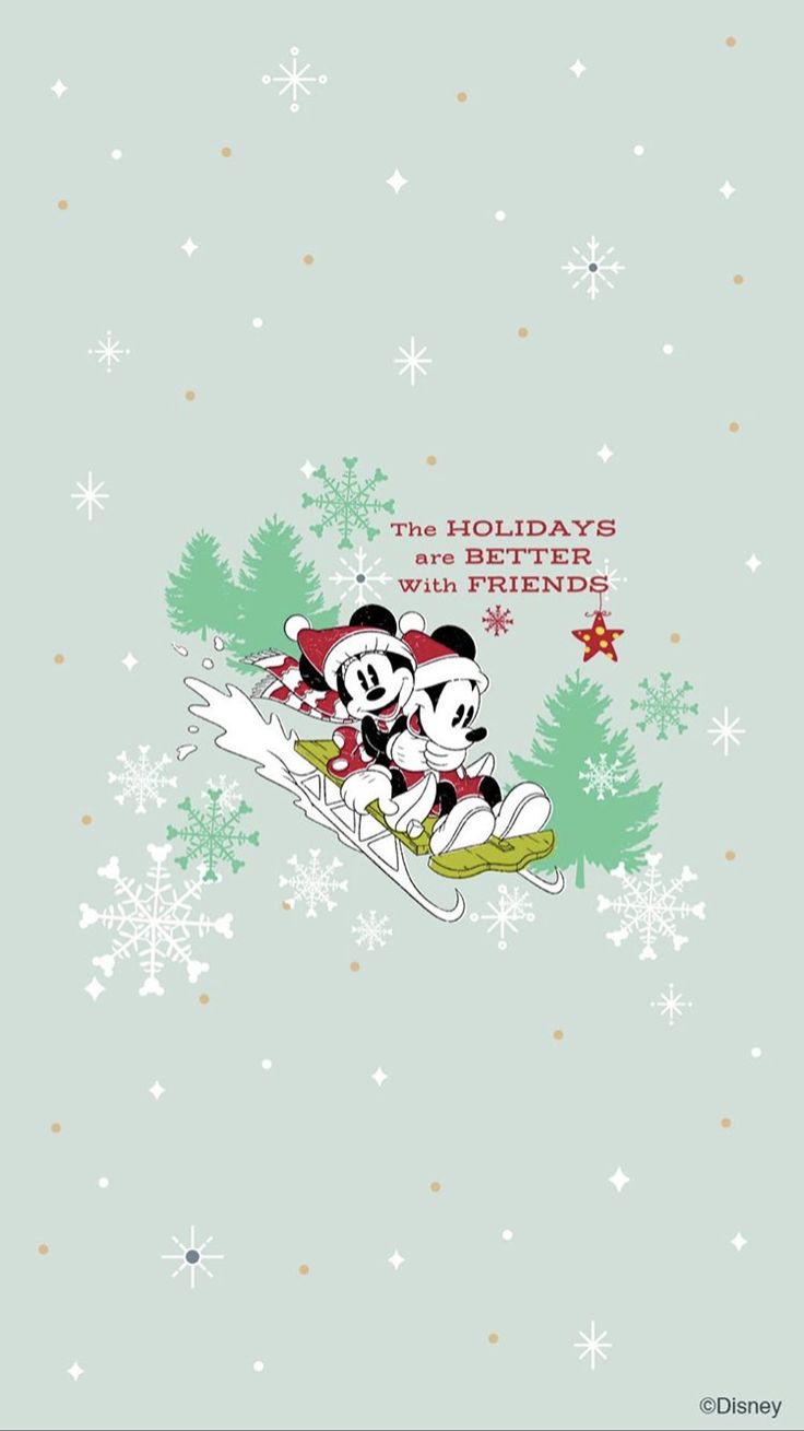 Mickey Minnie Christmas Wallpaper Disney