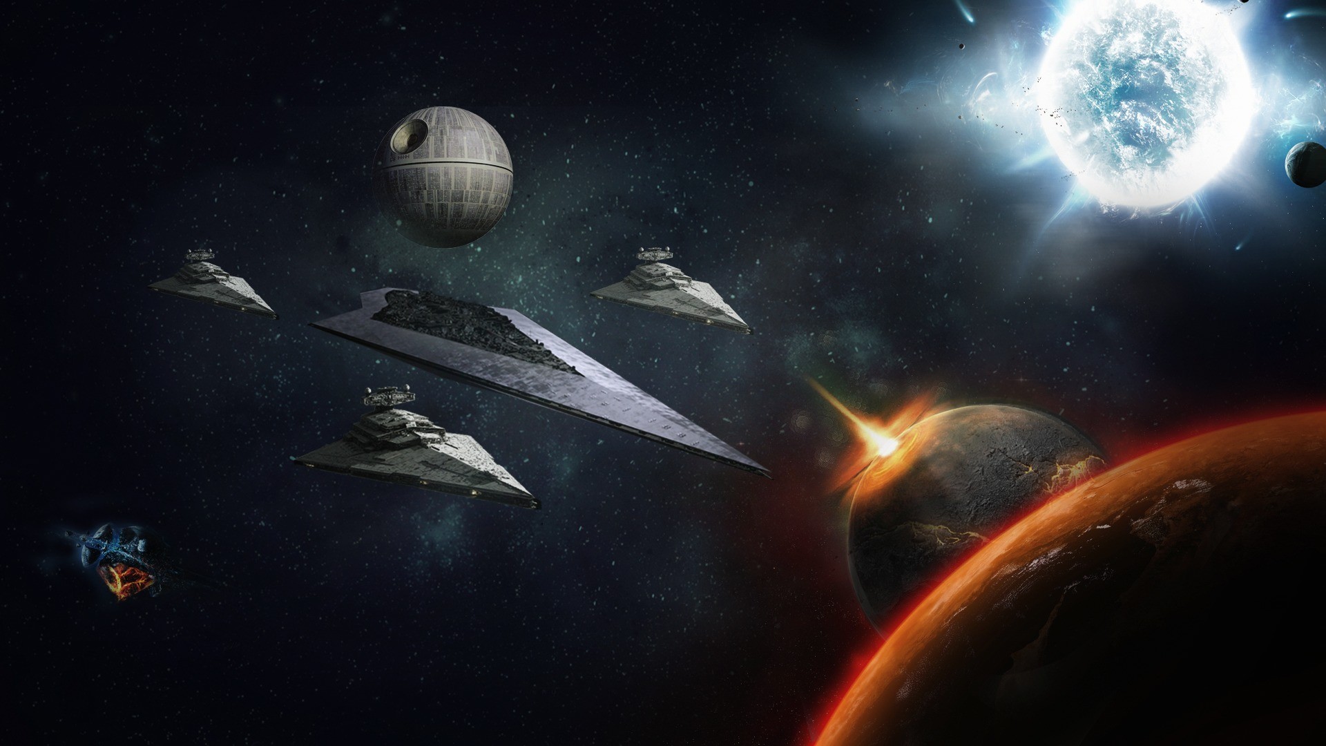 Star Wars death star fantasy game planet space starship star