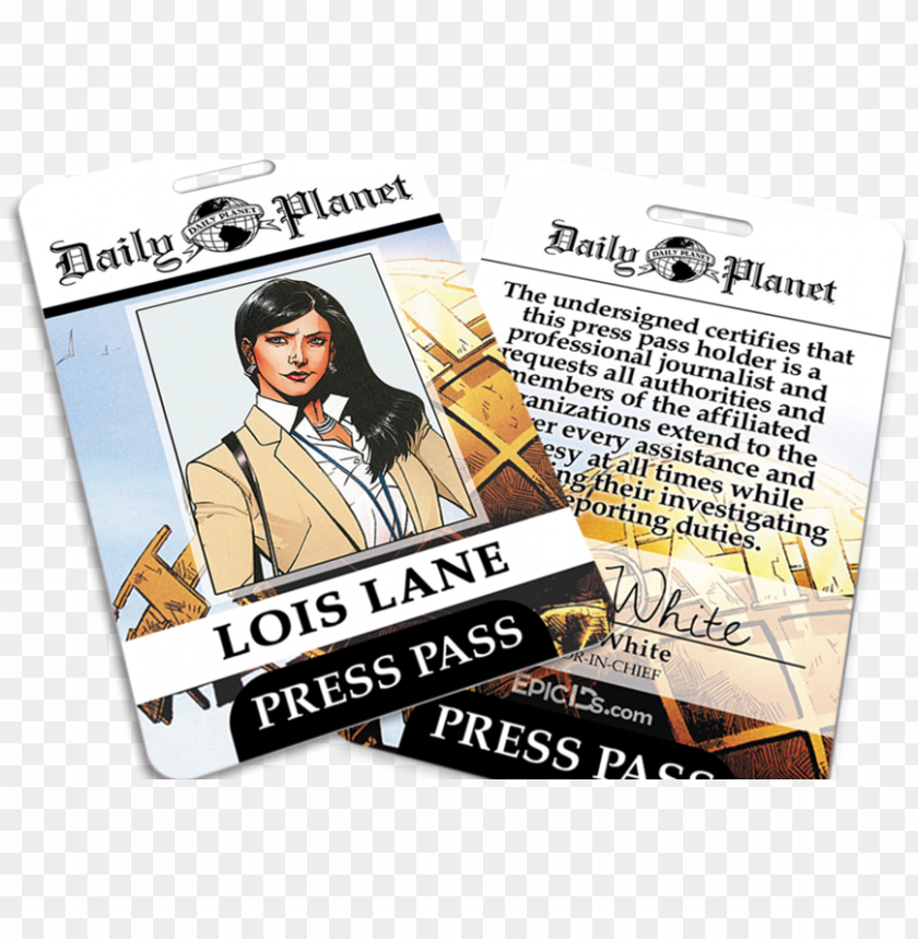 Daily Pla Lois Lane Press Pass E1503294094607 Png Image With
