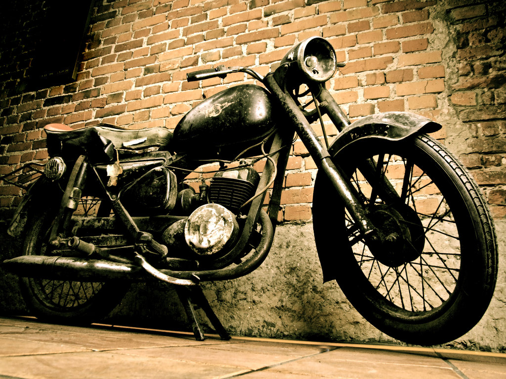 Old Motorcycle By Turlu