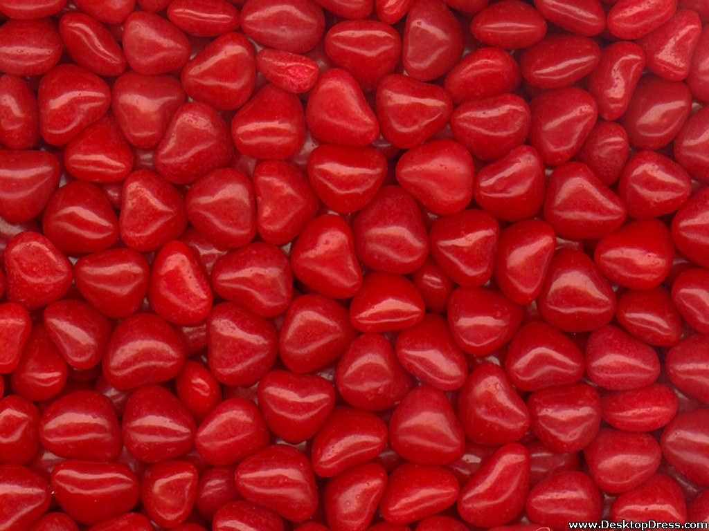 Wallpaper Other Mix Background Red Heart Candies
