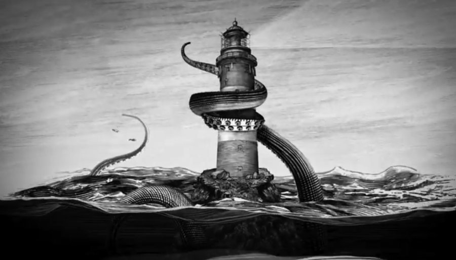 Kraken Vs Lighthouse By Srnoble