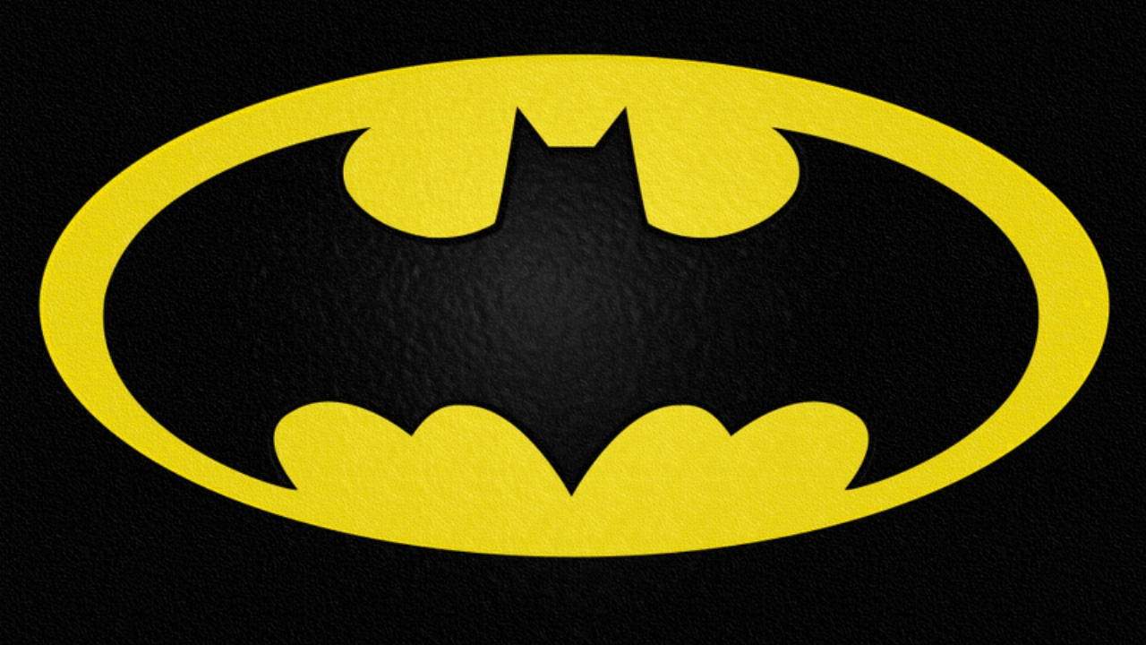 batman logo trademark symbol wallpaper background yellow black img 1280x720
