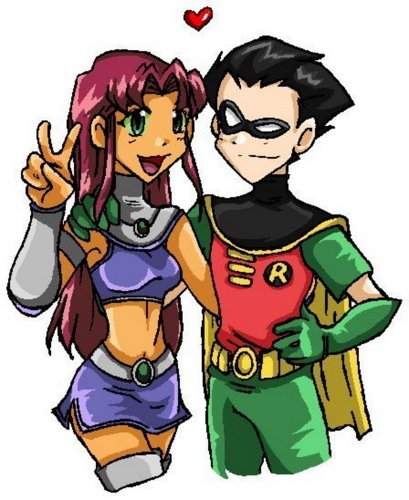 Robin And Starfire Teen Titans Couples Fan Art