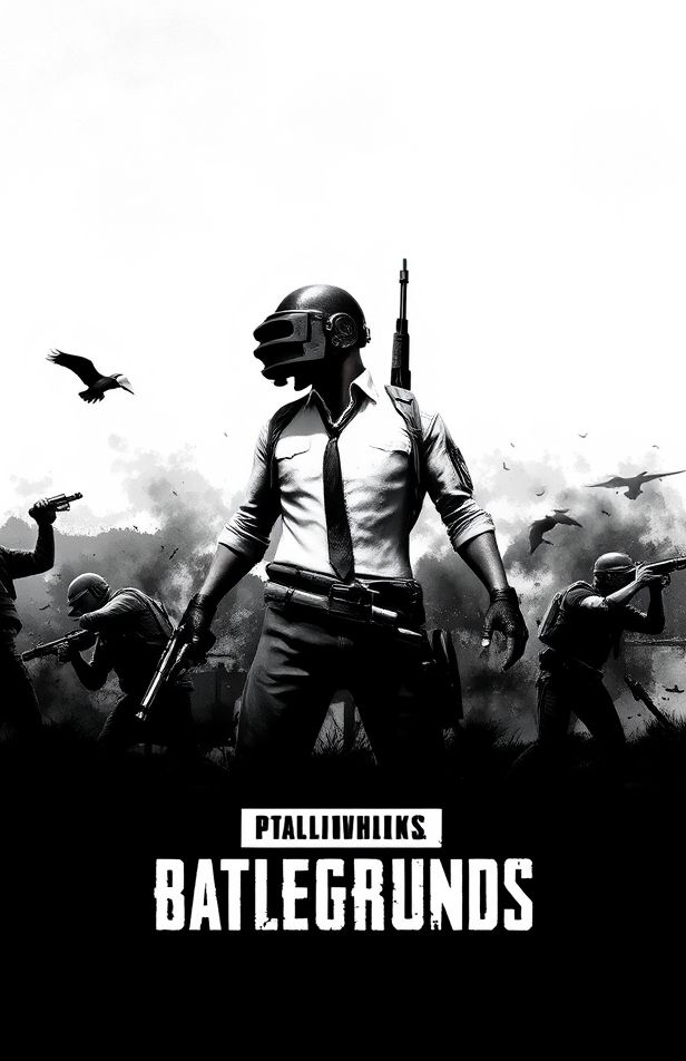 Black And White Pubg Wallpaper