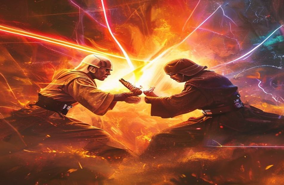 Anakin Vs Obi Wan Wallpaper
