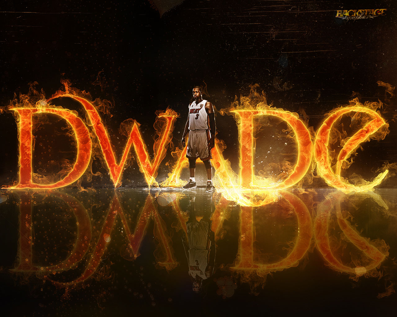 Dwyane Wade Burning Wallpaper Basketball At