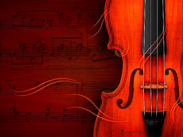Beautiful Violin Wallpaper By Vladstudio