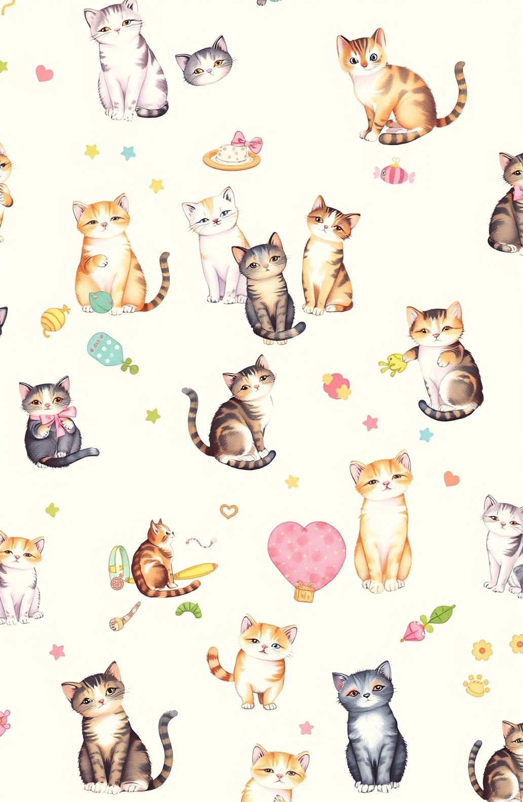 Cute Cat Drawings Wallpaper