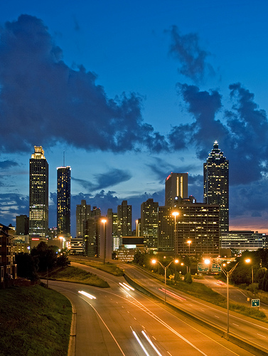 Atlanta Skyline At Night Photo Sharing