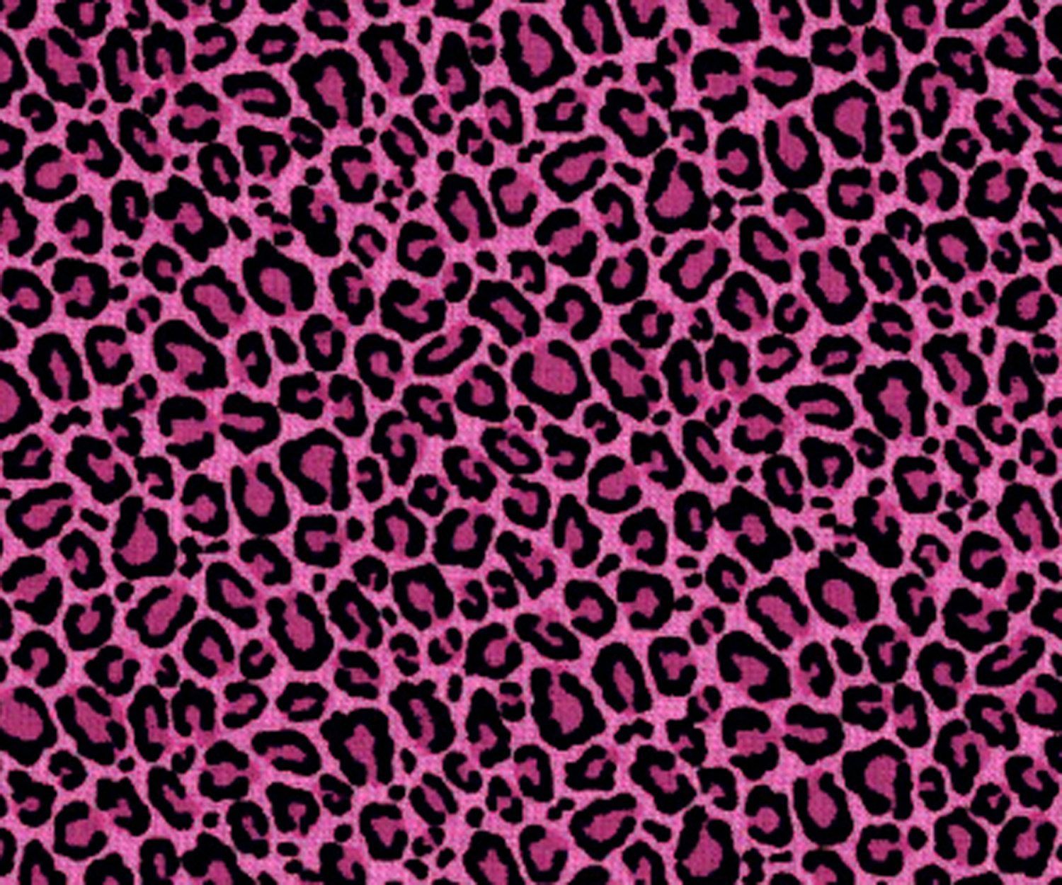 Vibrant Pink Glitter Leopard Print Wallpaper