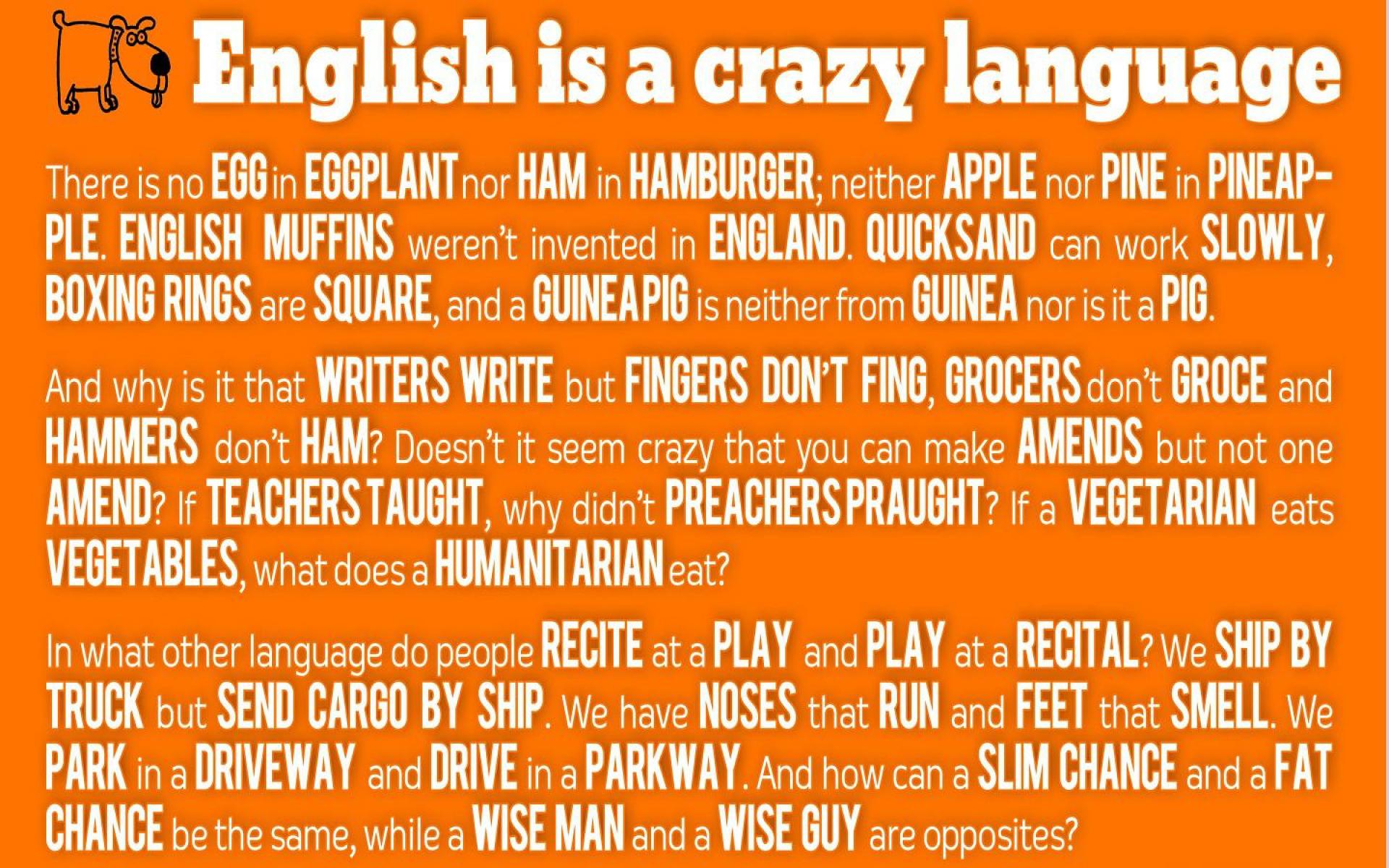 English is a crazy language HQ WALLPAPER   124230