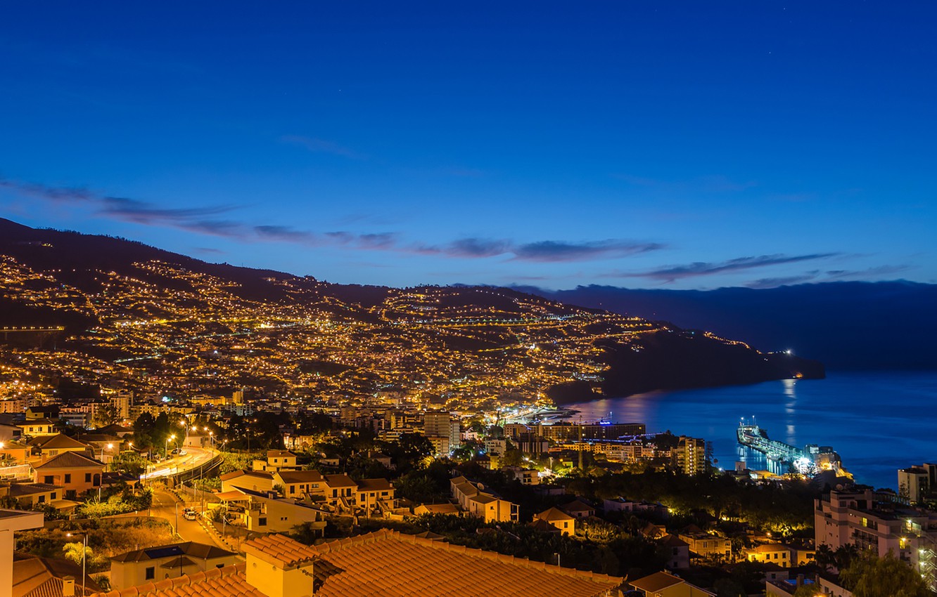 Wallpaper Twilight Coast Dusk Portugal Blue Hour Madeira