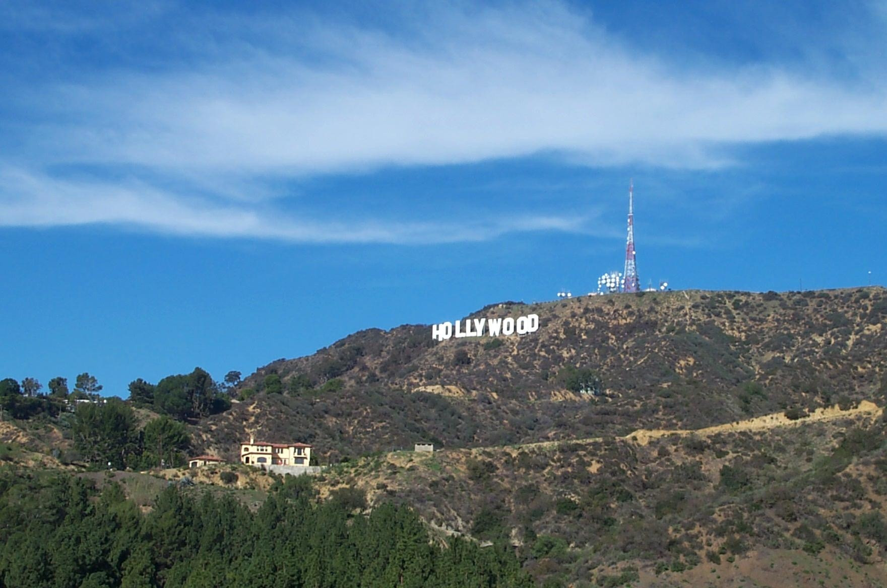 Hollywood Sign Full HD Widescreen Wallpaper For