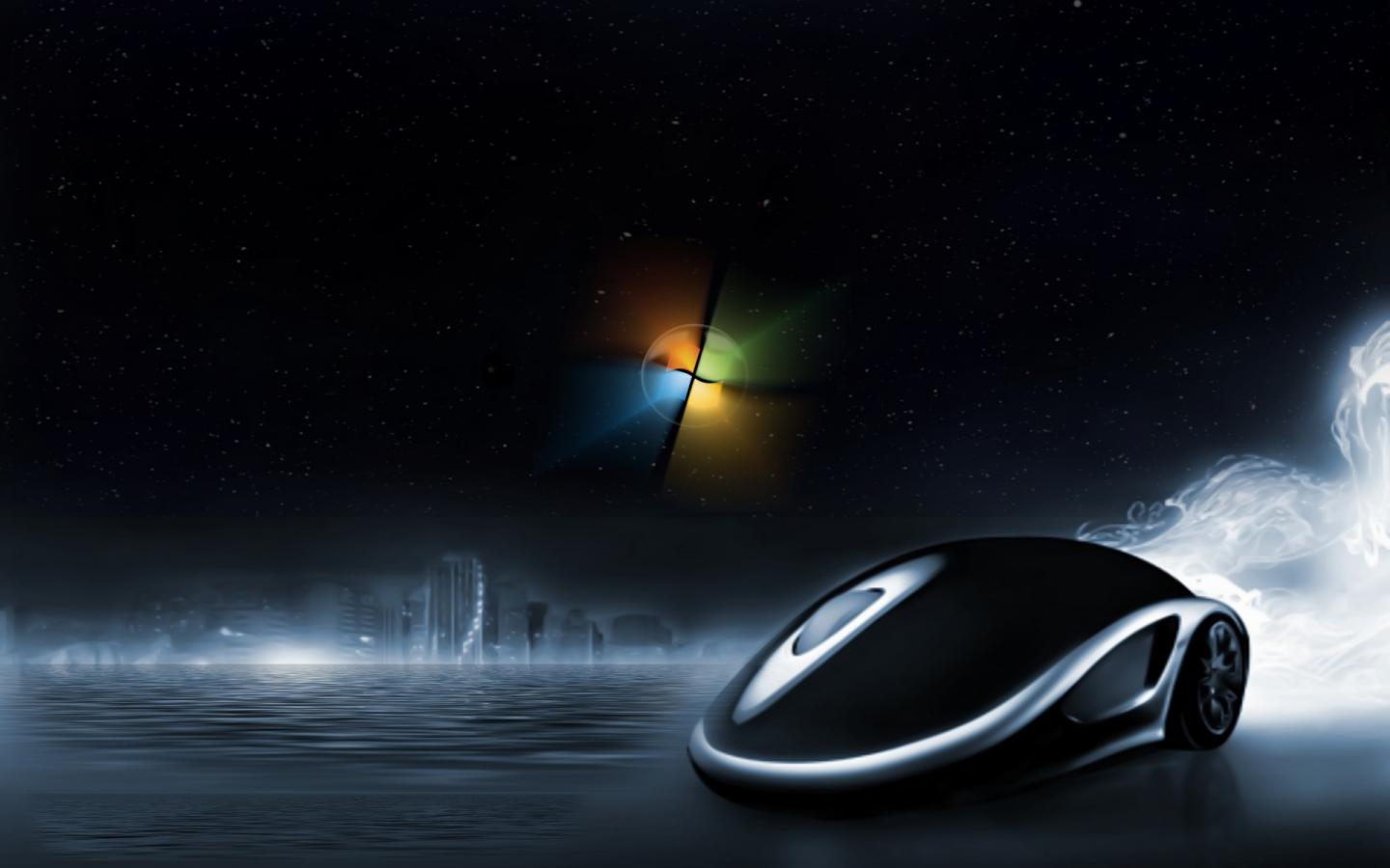 HD Wallpaper Black Microsoft Mouse Widescreen Fceb By