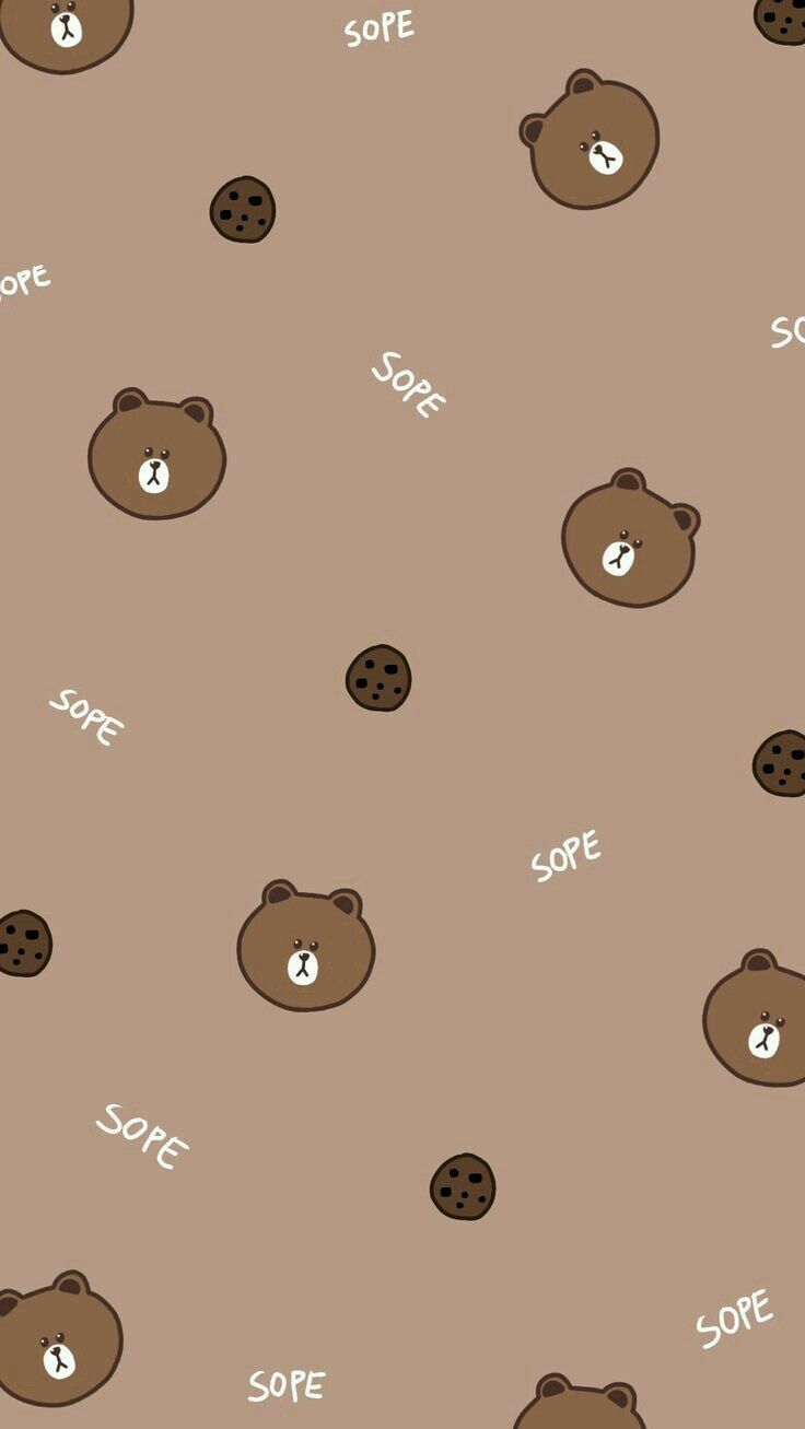 Friends Wallpaper Bear Line Brown T