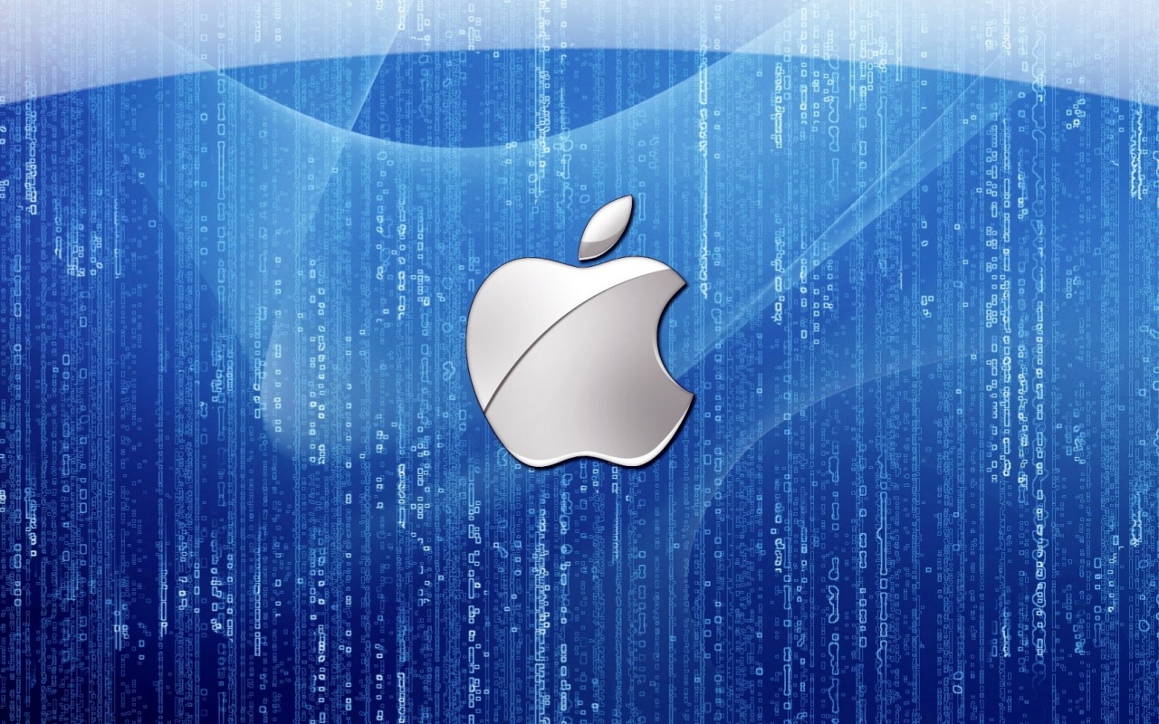 Blue Apple Logo Desktop Pc And Mac Wallpaper