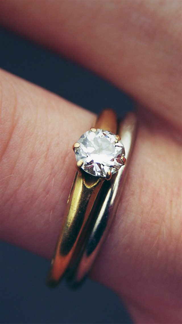 Engagement Diamond Ring Closeup iPhone Wallpaper