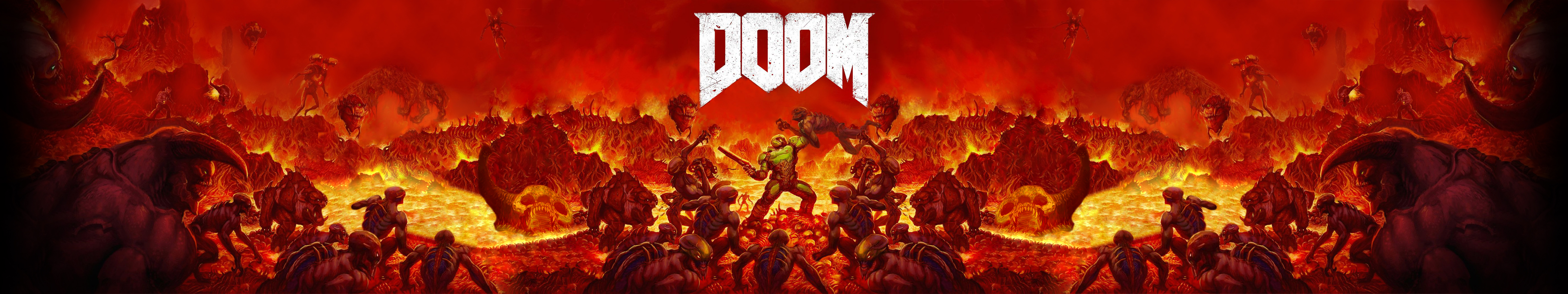 Free download Doom Wallpaper 5760x1080 Using original game artwork Doom