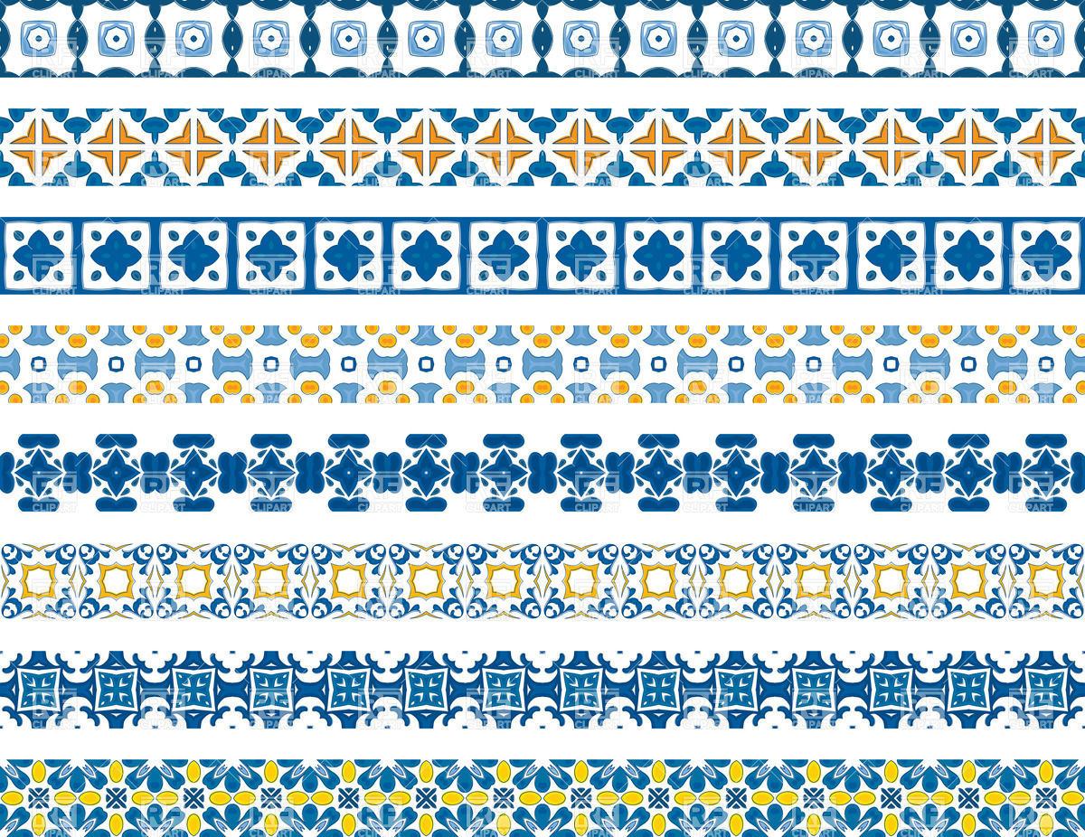 Decorative Borders Made Of Portuguese Tiles And Frames