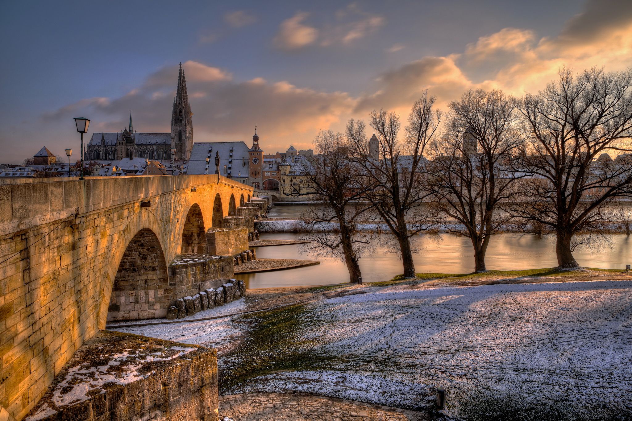 Regensburg Germany In Winter