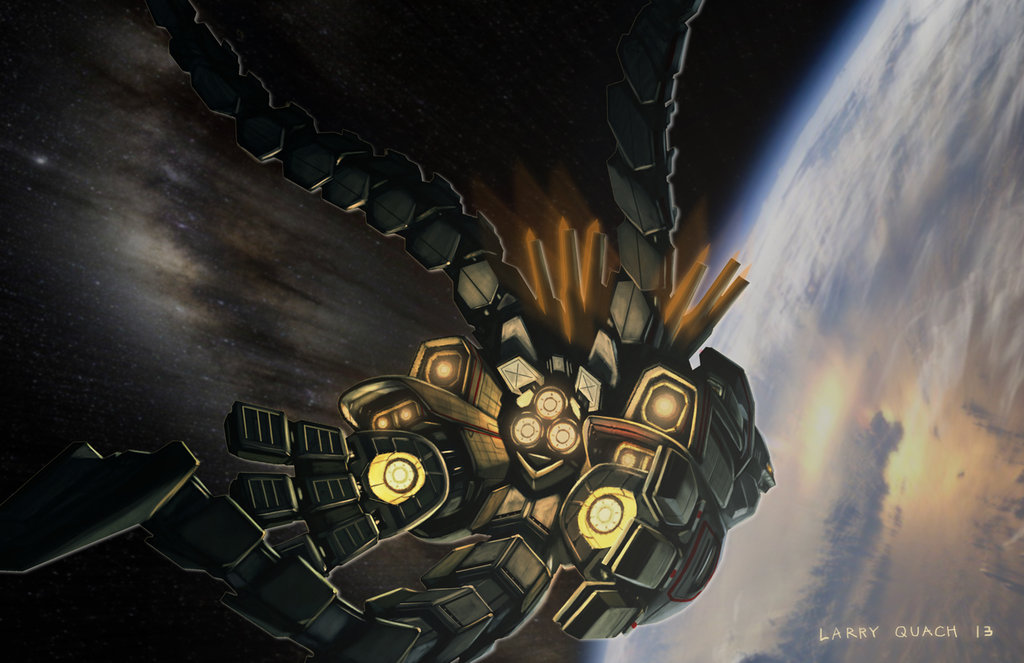 Mecha Godzilla Spaceship Mode 2 by NoBackstreetboys on