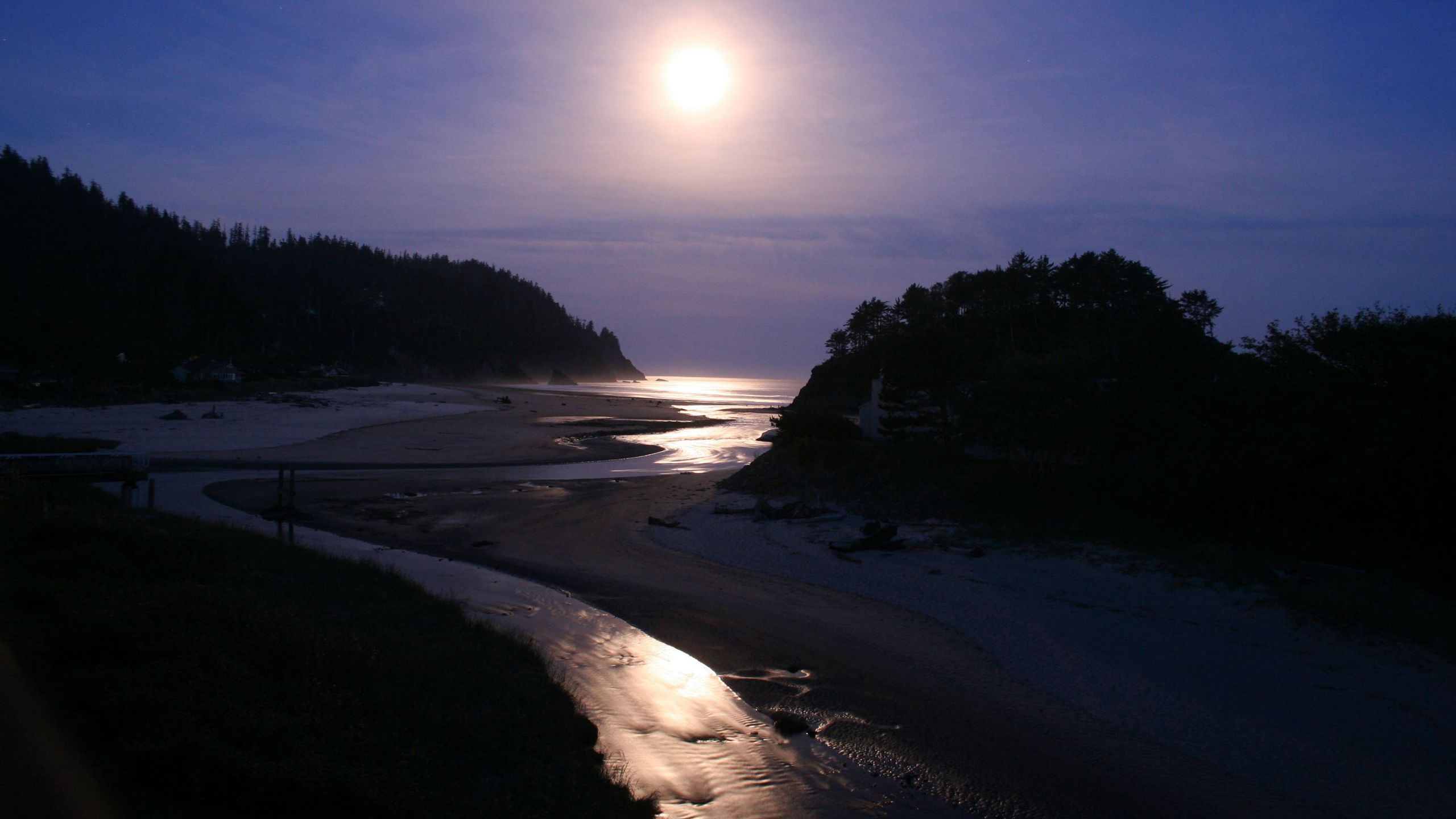 Botpost Full Moon At Am Where Fresh Water Meets The Pacific In