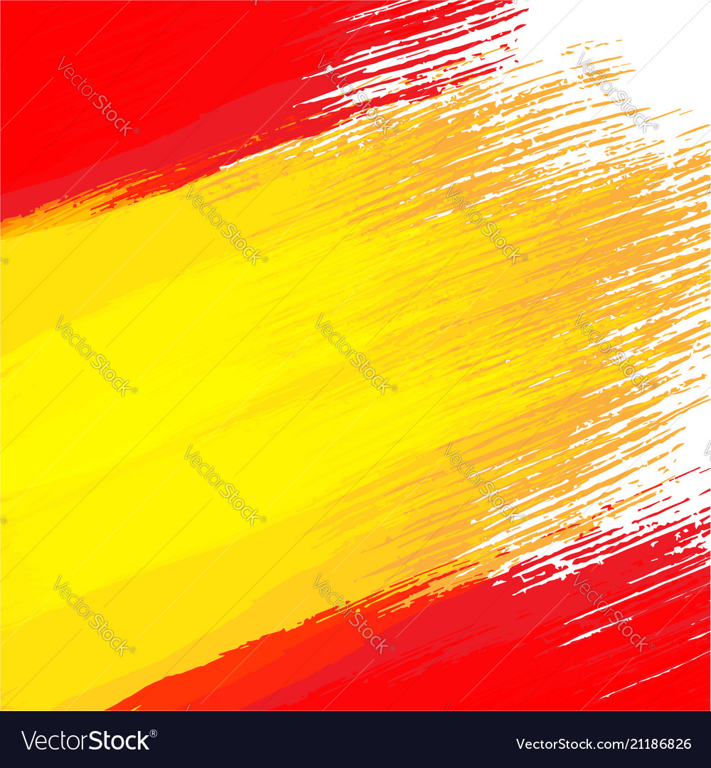 Grunge Background In Colors Spanish Flag Vector Image