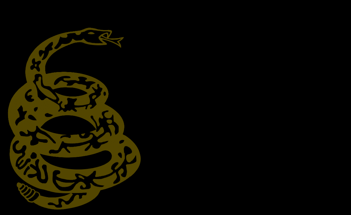 Download Gadsden Flag Black Portrairt Snake Design Wallpaper  Wallpapers com